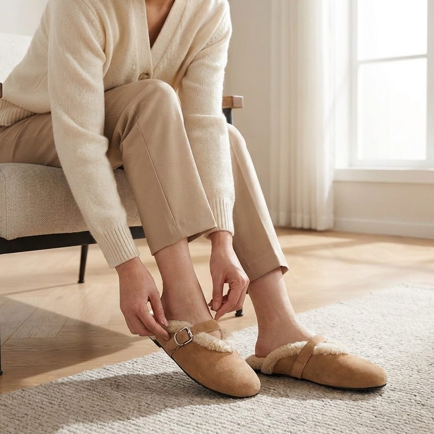 Teddy Strap Mule Beige — view 3