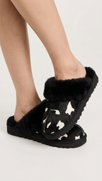 Fuzzy Clog Black Cow — view 2
