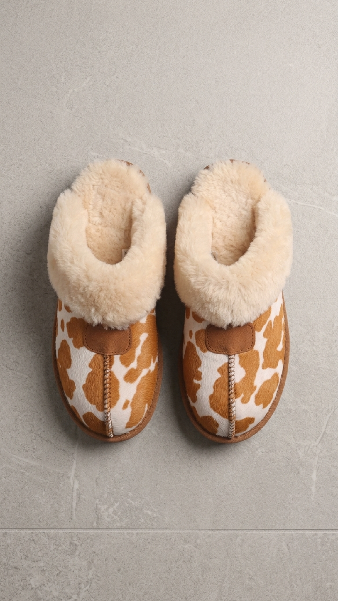 Fuzzy Clog Caramel Cow — view 3
